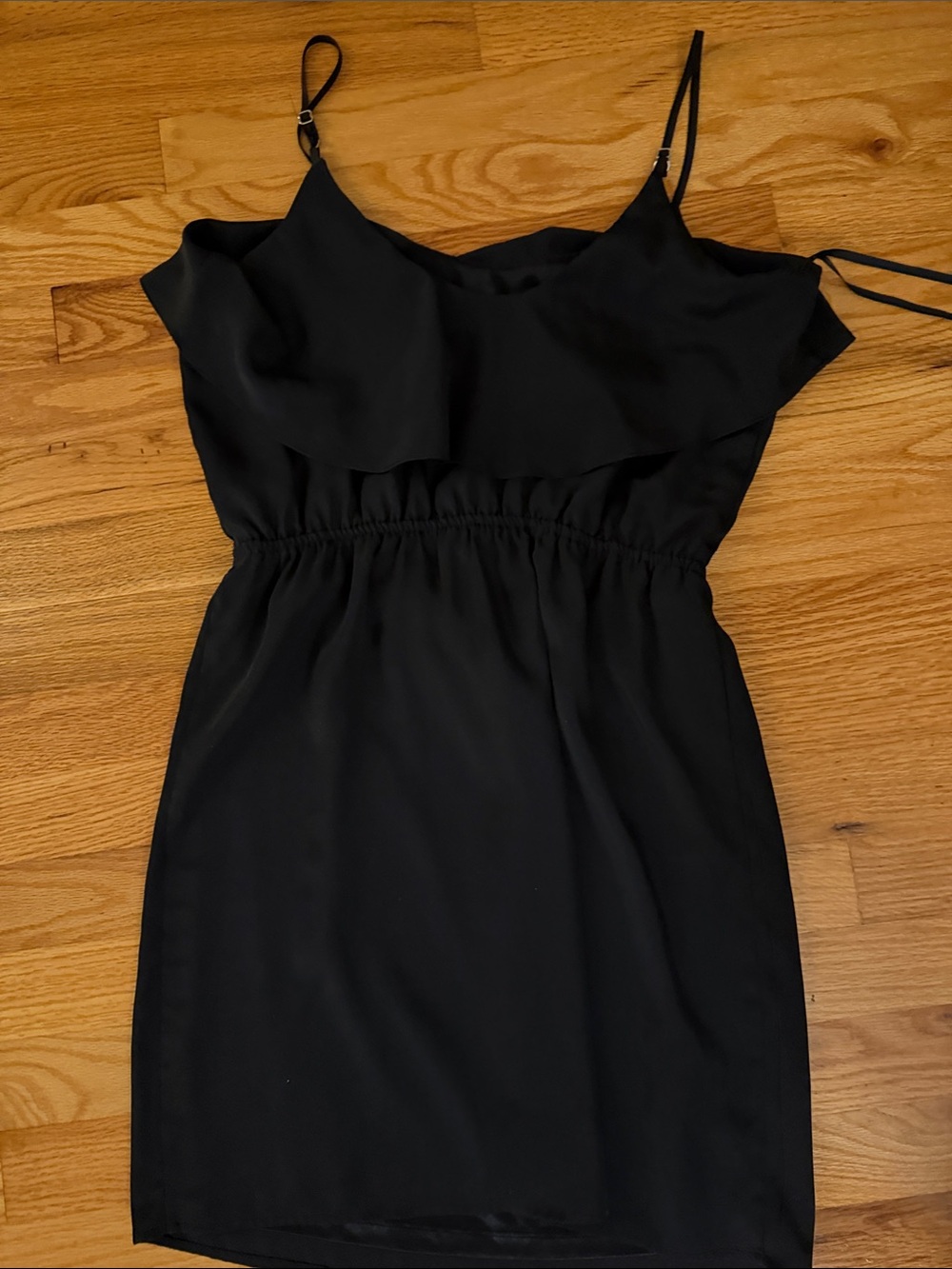 BCBGeneration Black Ruffle-Trim Mini Dress - Picture 3 of 3